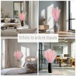 Kunstpampasgras, kleur roze, 5 stelen, 100 cm lengte, kunstpampasgras woonkamer, droogbloemen voor slaapkamer, bruiloft, boho decoratie
