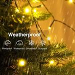 Kerstverlichting met ring, 400 leds, kerstboom lichtketting met 8 strengen, 2 m, kerstverlichting, lichtnet voor 150 cm - 240 cm boom (warm wit)