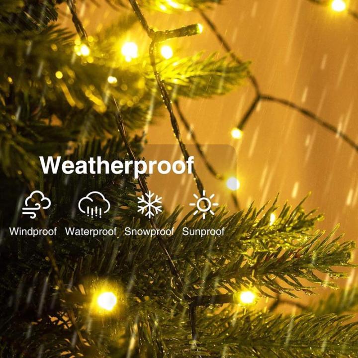 Kerstverlichting met ring, 400 leds, kerstboom lichtketting met 8 strengen, 2 m, kerstverlichting, lichtnet voor 150 cm - 240 cm boom (warm wit)