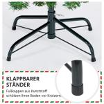 Kunstkerstboom met ledverlichting, 152,5 cm, met 396 takken en 200 warmwitte en meerkleurige lampen, 9 lichtmodi, inklapsysteem, kerstboom, dennenboom, kunstboom, groen