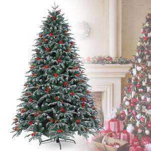 Künstlicher Weihnachts Kiefer Baum, künstliche Weihnachts Fichtenbäume, Weihnachtsdekoration mit Metallständer und dichten Zweigen, für die Dekoration im Innen- und Außenbere
