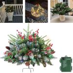 Weihnachtsbaum Künstlich, Pflanzgefäß-Sträucher, vorbeleuchtete Pflanzgefäß-Sträucher for Weihnachten, Weihnachts-Pflanzgefäß-Füller, Weihnachts-Urnen-Füller, Weihnachts