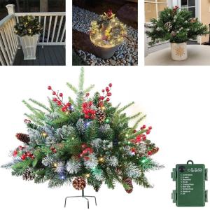 Weihnachtsbaum Künstlich, Pflanzgefäß-Sträucher, vorbeleuchtete Pflanzgefäß-Sträucher for Weihnachten, Weihnachts-Pflanzgefäß-Füller, Weihnachts-Urnen-Füller, Weihnachts