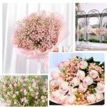 6 bundels Gypsophila boeketten bloemstuk voor knutselen, bruiloft, feest, woondecoratie