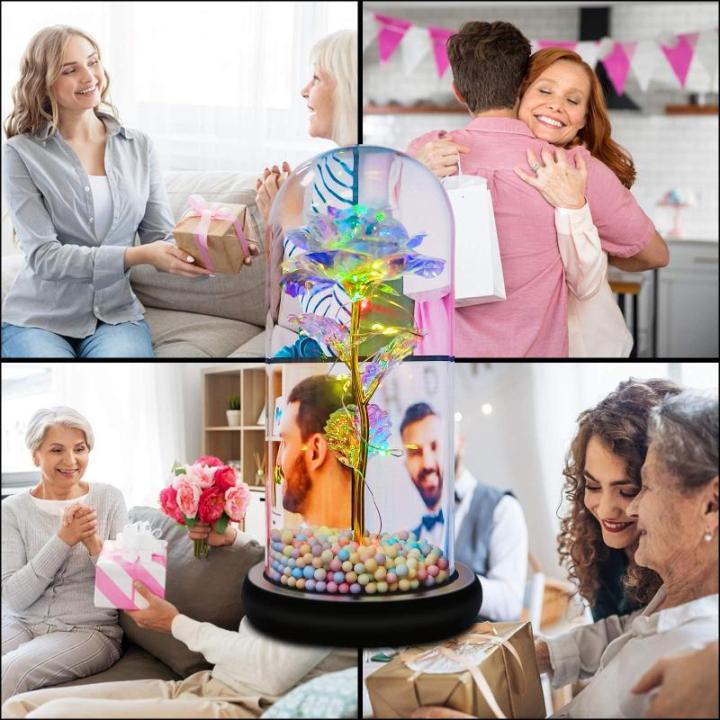 Moederdagcadeaus voor mama, eeuwige roos in glas, mooie en het beestroos, cadeau voor vrouwen, unieke cadeaus voor vrouwen, verjaardag, Thanksgiving, Valentijnsdag, jubileum, Kerst