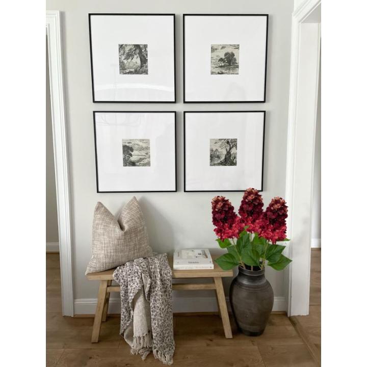 Set van 3 kunstmatige hortensia's als echte esdoortensia, 73 cm, donkerrode decoratieve bloemen, kunsttakken voor bloemstuk, thuis, resto herfstdecoratie