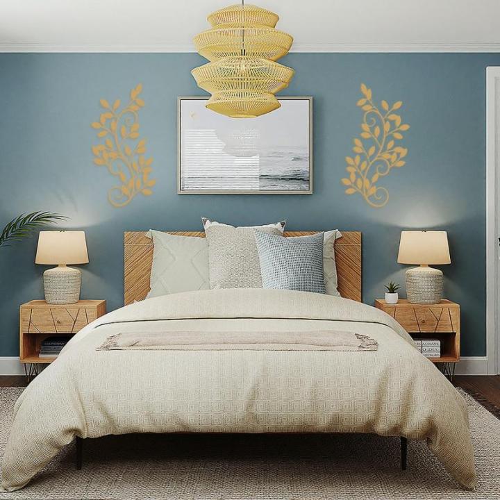 2 stuks metalen boomblad wanddecoratie wijnstok olijftak blad muurkunst ornament muur opknoping bord voor boven deur, woonkamer, kantoor, binnen en buiten decoratie (goud)