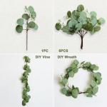 eucalyptus decoratie simulatie groene eucalyptus laat takken zilveren dollars eucalyptus plant bulk voor bruiloft, tuin, huis, kantoor decoratie (groen, 48 stuks)