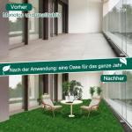 Grasfliese Set 30x30cm, Kunstrasen Rasenteppich Outdoor, 4cm Dicke, PE-Material, immergrün Grasmatte, künstlicher Rasen Bodenbelag für Terrasse, Balkon, Rasenfliesen Bodenbelag,