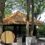 Simulatie strodakpannen daktuintegels kunstmatige palmdak strodakpannen moeilijk ontvlambaar - 0,5 x 0,47 m/st. tuin terras dek paviljoens muur huis (grootte: 10 stuks, kleur: vuur