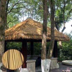 Simulatie stro dak nep stro palm dak kunstmatige tegel Pe-materiaal, daarom geen vervanging voor Tiki bar daktuinen patio dek paviljoenen patio parasol (grootte: 4 stuks, kleur: ge