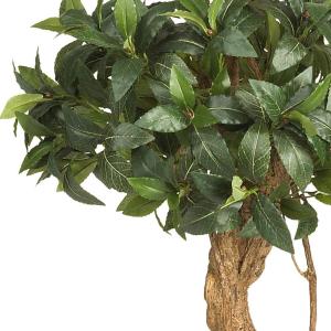 5233 Sweet Bay Formschnittsbaum, mit 2 Kugeln, Seide, 122 cm, grün