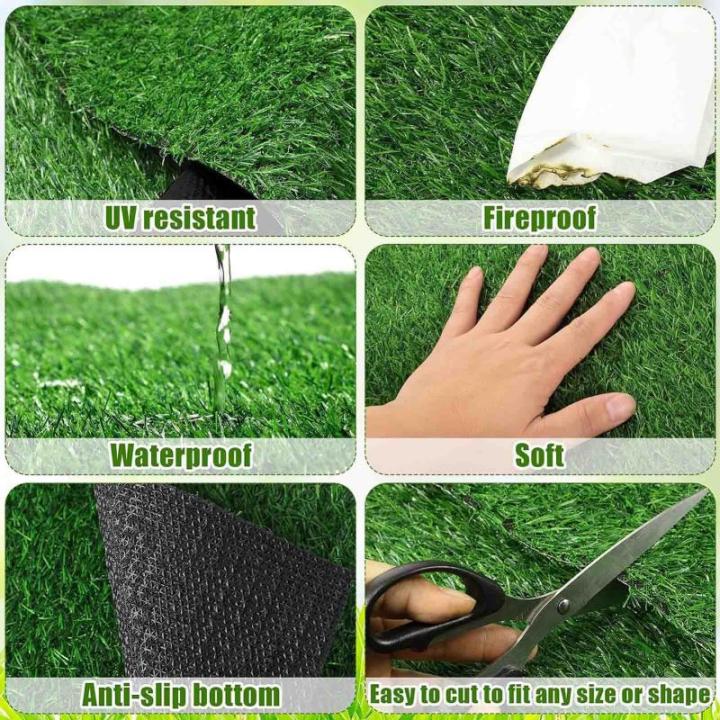 Kunstrasen, 25 mm Kunstrasen, natürlich und realistisch aussehender Kunstrasen, grüner Rasen für den Garten im Freien, Breite 50 cm, 80 cm, 100 cm, 120 cm