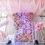 Künstliche Blumenwand, Künstliche Blumenwand Aus Seidenrose, Verwendet Für Hochzeiten, Rayon-Blumenwand, Verwendet Für Partys, Kirchenwände, Bühnenhintergrund(C,3m*3m)