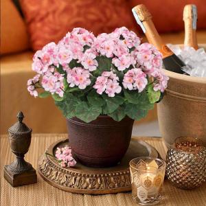 , 3 bundels voor buiten en binnen, namaakgeranium, zijden bloemen, decoratie, , uv-bestendig, geraniumstruik voor hangende tuin, veranda, raam, box, decoratie,