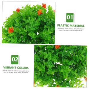 3st Dekorative Grasbälle Für Den Garten Topiary-pflanzenkugeln Kunstgrasball Topiary-Kugeln Hängen Kunstpflanzen Planta Künstlich Künstliche Hängende Dekoration Blattball Pla