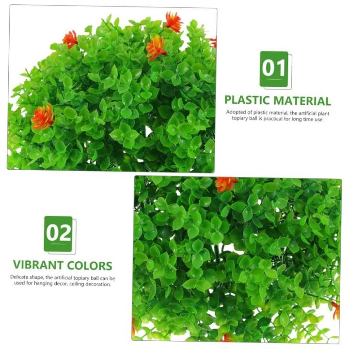 3st Dekorative Grasbälle Für Den Garten Topiary-pflanzenkugeln Kunstgrasball Topiary-Kugeln Hängen Kunstpflanzen Planta Künstlich Künstliche Hängende Dekoration Blattball Pla