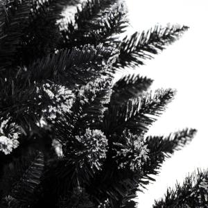 Kunstkerstboom met sneeuw, 150 cm, zwart, kerstboom, dennenboom, kerstdecoratie, Cristal Dark