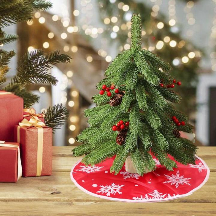 Weihnachtsdekoration, Mini-Weihnachtsbäume mit beflockten Nadeln, Beeren, Dekoration, dekorierte Bäume, Küche, Tischplatte, künstliche Weihnachtsdekoration für den Innen- und 