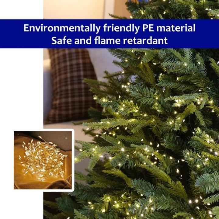 Weihnachtsbaum mit Lichtern, Tannenbaum Künstlich, Dichten Zweigen Und Faltbarem Ständer, Weihnachtsbaum for Zuhause, Büro, Party-Dekoration, Einfache Montage(240cm/7.8ft)