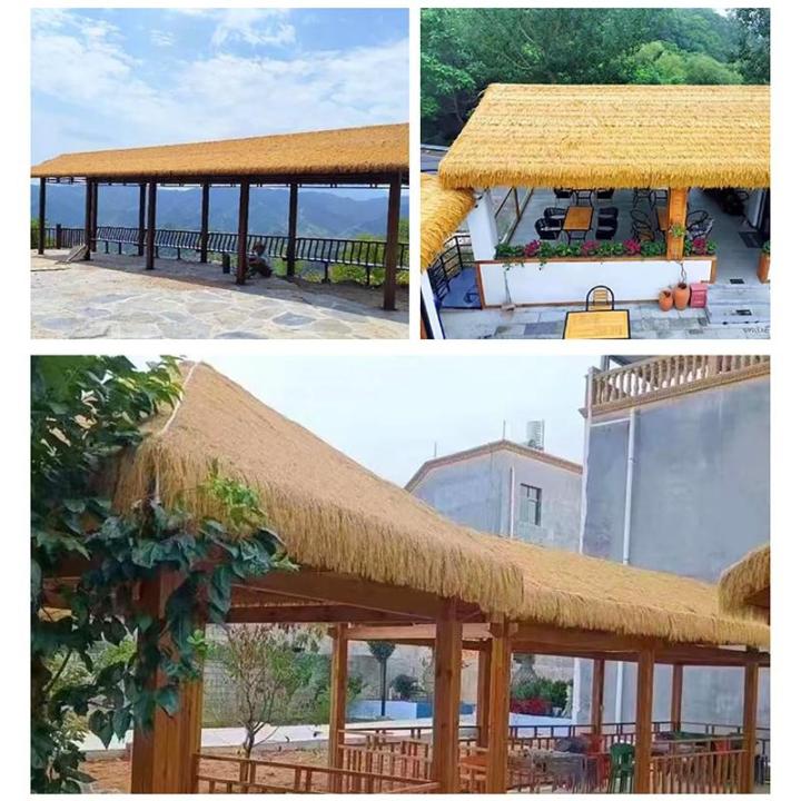 Synthetisches Strohdach, Künstliche Strohrolle, Synthetische Palmenstroh, Künstliche Palmenstrohrollen, Gefälschtes Strohdach, Künstliches Palmenblätter Für Garten Terrasse P