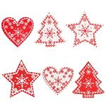 36-delige Kerstboom Decoratie Houten et - Kerstboom Decoraties voor het versieren van de kerstboom - Kerstboom Decoraties (Ster/Hart/Spar)