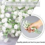 , 53 cm, gypsophila, echte aanraking, boeketten voor bruiloft of thuis DIY doe-het-zelf decoratie, 24 stuks
