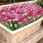 12Pcs Outdoor Nep Planten UV Bestand Plastic Faux Bloemen Planten Bloemen Bulk Voor Indoor Outdoor Opknoping Planter Tuin Venster Doos Thuis Bruiloft Decor