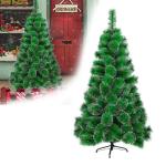 Kunstkerstboom, 120 cm, groene dennennaalden met sneeuweffect, kerstboom met 90 takken, snel op te bouwen klapsysteem, metalen standaard, kerstdecoratie