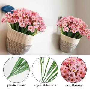 12Pcs Outdoor Nep Planten UV Bestand Outdoor Planten Plastic Faux Bloemen Planten Bulk Voor Indoor Outdoor Opknoping Planter Tuin Venster Doos Thuis Bruiloft Decor