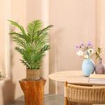 Areca Kunstpalm, 120 cm, in pot, kunstplant, tropisch, Hawaï, groen, voor slaapkamer, kantoor, tuin, bruiloft, party, decoratie (1 stuks)