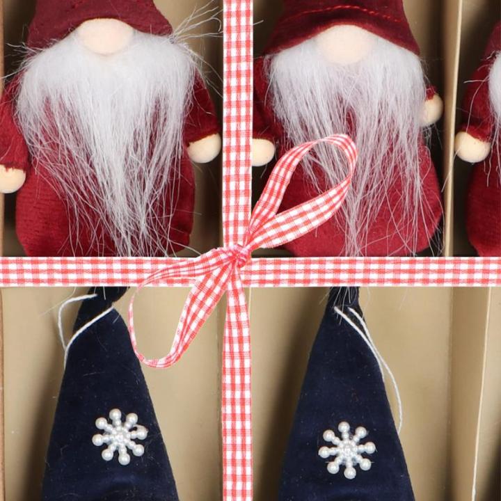 12x Premium Kerstman 12cm - decoratie voor de kerstboom, kerstboomfiguur als boom, kerstversiering of cadeau
