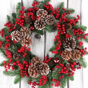 24 Stück Weihnachten Holly Beeren Künstliche Rote Beeren Weihnachtsbeeren Rote Beeren Stiele für Weihnachten Christbaumschmuck Kranz Hochzeit, Handwerk