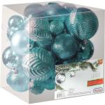 pauwgroene kerstbalornamenten voor kerstversiering - 36 stuks kerstboom onbreekbare ornamenten met ophanglus voor vakantie- en feestdecoratie (combo van 6 stijlen in 3 maten)