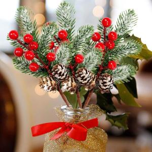 Künstliche Balkonpflanzen Blumenkasten Dekoration, 8 Stück, künstlicher Zweig, Bastelkranz, Pick Künstliches Obst (E, One Size)