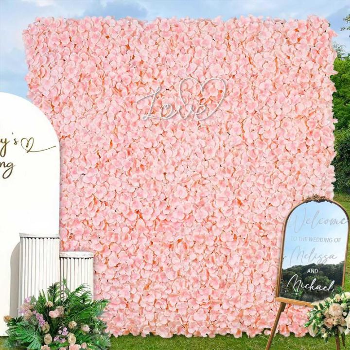 Blumen-Wandpaneele, Hortensien, 12 Stück, Blumen-Wandhintergrund, Hortensien, 3D-Blumen-Wanddekoration für Schlafzimmer, Hochzeit, Empfang, Party
