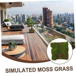 Simulation Moos Rasen Gartengras-wanddekoration Kunstrasen Rasen Panel Künstliches Gartengras Künstliche Moosfelsenmatte Dekoratives Gartenmoos Grünes Mooskugeldekor Green Plast