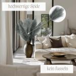 Kunstmatig pampasgras, groot, kleur grijs, 5 stelen, 100 cm lengte, kunstmatig pampasgras woonkamer, droogbloemen voor slaapkamer, bruiloft, boho-decoratie