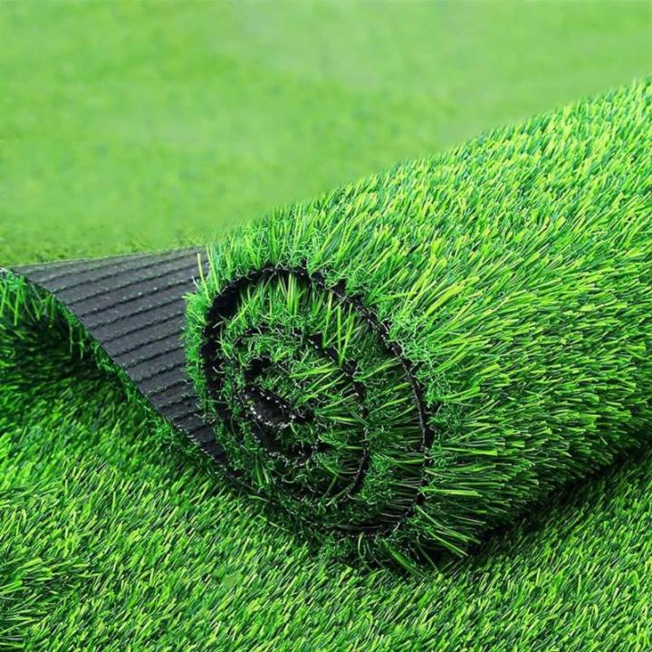 Kunstrasen, 2 x 25 m, realistischer Astro Turf, Kunstrasenrolle, Kunstrasenunterlage, Outdoor, Haustier, Terrasse, Balkon, Gartenteppich (Farbe: Grün, Größe: 2 x 2,5 m)