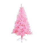 SOLAGUA Kunstkerstboom, spar extra gevuld met engelenhaar, 150 - 300 cm, met metalen standaard (240 cm, 1438 punten, roze)