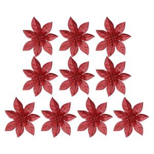 Weihnachtsblumen Künstlich-Christmas Decorations-Weihnachtsdeko Blumen-Weihnachtsschmuck Weihnachtsstern Künstlich Kunstblumen Weihnachten Weihnachtskugeln Christbaumschmuck 2024