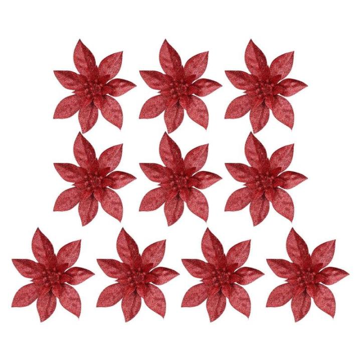 Weihnachtsblumen Künstlich-Christmas Decorations-Weihnachtsdeko Blumen-Weihnachtsschmuck Weihnachtsstern Künstlich Kunstblumen Weihnachten Weihnachtskugeln Christbaumschmuck 2024