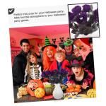 8St Augenblumenarrangement Dekor Seidenstrauß aus schwarzen Rosen Verzierungen Halloween Party Halloween Scherzartikel kunstpflanze emulierte Rose Halloween-Rose Polyester Lavende