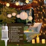 Decoratieve Lichtsnoer 200 LED 25m Lichtslinger binnen en buiten Warm wit 8 verlichtingsmodi Variabele intensiteit met EU-stekker IP44 Waterdicht voor feest, feest, bruiloft, Kerst