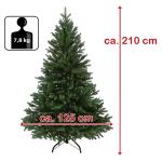 Kerstboom Luxe 210 cm donkergroen Kunstkerstboom PE/PVC Mix Kunstmatige Dennenboom