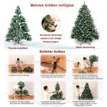 Kunstkerstboom met verlichting, 150 cm, pvc, kunstkerstboom met 180 leds en standaard, kunstkerstdecoratie, met sneeuw en dennenappels