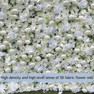 Weißer Rosen-Blumen-Wand-Hintergrund, Künstlicher Wand-Blumen-Hintergrund 3D-Seiden-Hortensie-Rosen-Blumen-Panel Für Foto-Hintergrund-Home-Party-Hochzeits-Hintergrund-Dekoration