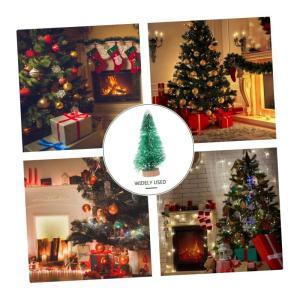 18 STK Christbaumschmuck Hausdekorationen Für Zu Hause Tischdekoration Kleiner Sisalbaum Mini-weihnachtsbäume Für Den Tisch Weihnachtsdekoration Künstliche Mini-bäume Green Pl