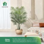 Kunstpalm, 130 cm, grote kunstplant in pot, kunststof palm, ziet eruit als een echte plant, decoratie voor woonkamer, balkon, slaapkamer, kantoor, cadeau voor een housewarming (2 s