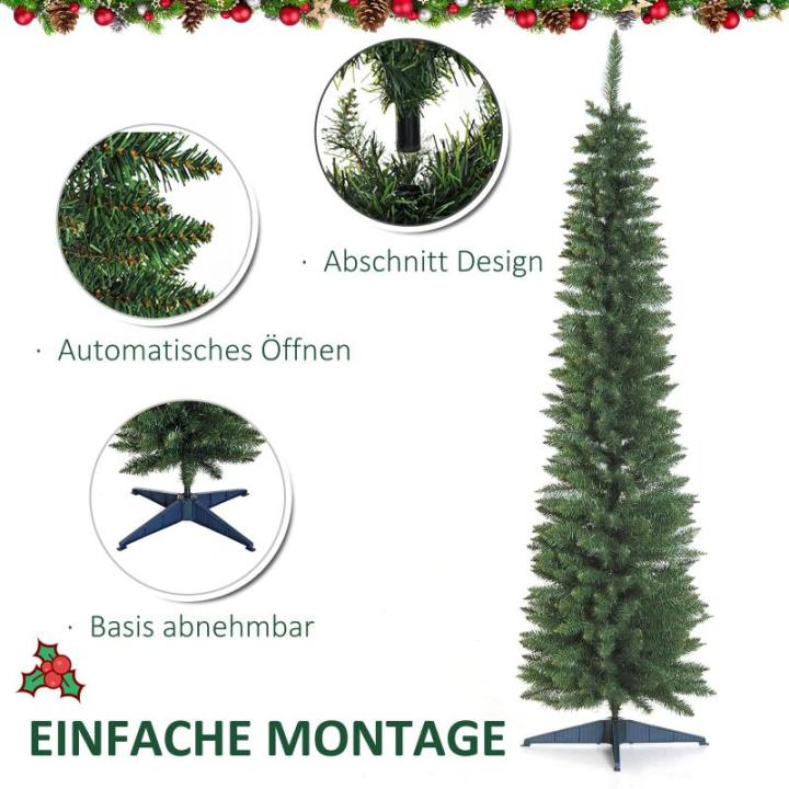 kerstboom dennenboom met kunststof standaard 499 takpunten pvc groen Ø 60 x 210 h cm